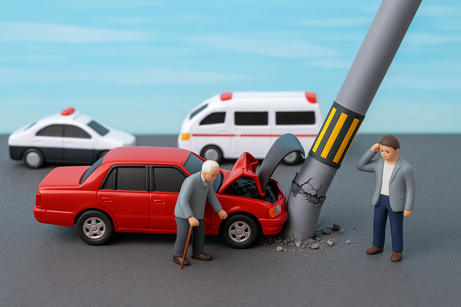 交通事故の絵